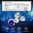 thumbnail image 5 of F136 Titanium Stud Earrings for Men Women Hypoallergenic Moissanite Screw Back Earrings with VVS Clarity Exquisite, 5 of 7