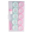thumbnail image 1 of lionlar 5 Pairs Contact Lens Case Container Leakproof L R Covers Color Contact Lens Green Pink, 1 of 9