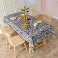 thumbnail image 4 of Boho Bohemia Geometric Line Art Rectangle Tablecloth 60"x102",Waterproof Polyester Rectangle Table Cloth, Wipeable Spillproof Polyester Tablecloth for Dining, Camping, Indoor and Outdoor, 4 of 6