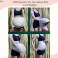 thumbnail image 6 of BIMEI New Seamless Fake Pregnancy Sponge Belly with Seamless Waistband for Movie Costume Cosplay Actor Performance Women's Novelty Pregnant Belly Costume Accessory，Beige，M(5-8 months), 6 of 8