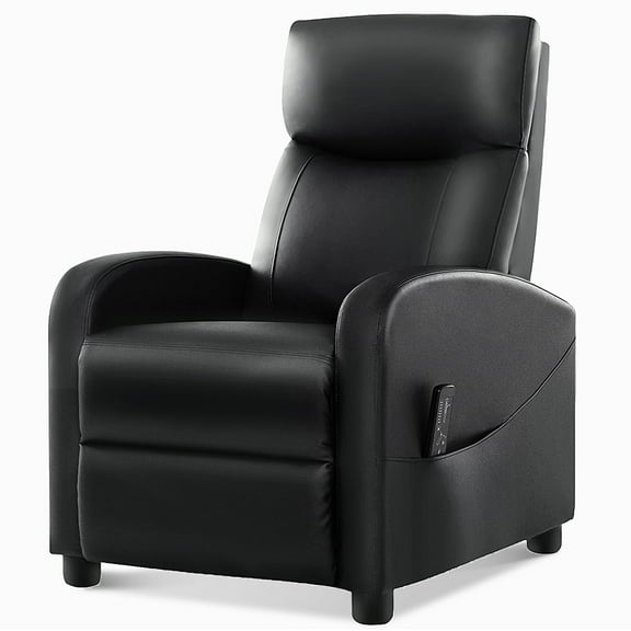 GIANNA Massage Recline Chair with Padded Seat and Massage Backrest, Black