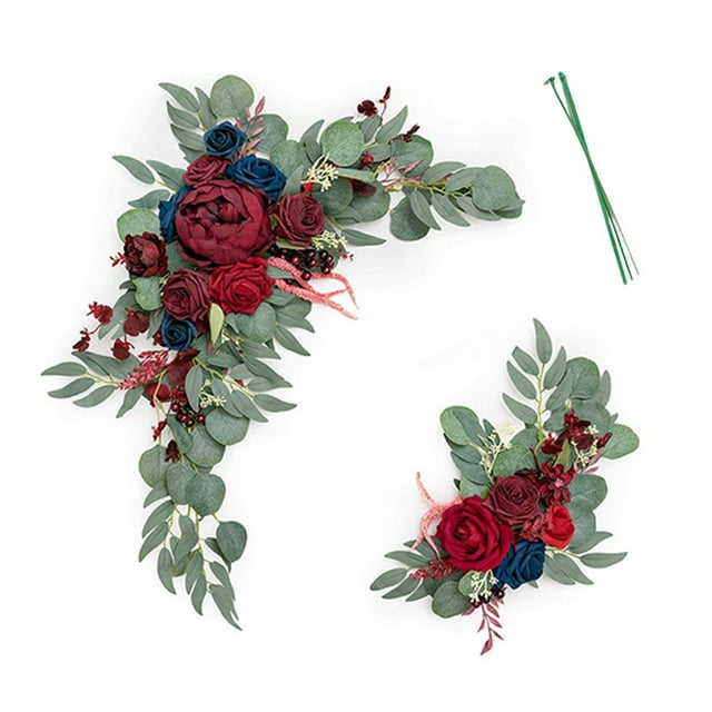 Artificial Flower Swag Set of 2 for Wedding Welcome Sign Floral Decoration