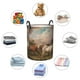 thumbnail image 4 of Fotbe Three Horses Oil Painting Cesto de Ropa con Asas, Cesto Impermeable de Gran Capacidad, Bolsa de Lavado para Dormitorio, Cesto de Ropa con Ruedas y Asas-Medium, 4 of 6