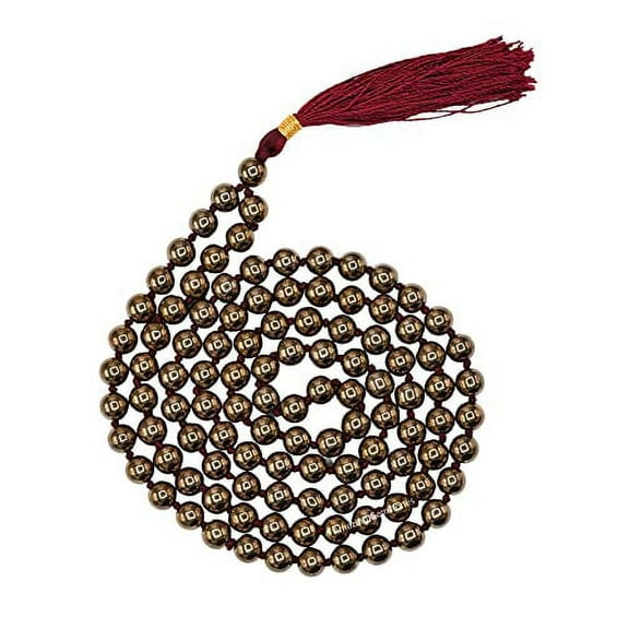 Copper Hematite Mala Beads 108 Buddhist Prayer Beads Japamala Hand Knotted