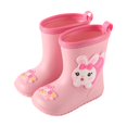 thumbnail image 4 of Otqutp Kids Rain Boots Lightweight Non Slip Cartoon Water Shoes Toddlers Waterproof Mid Calf Boots Boys Girls Outdoor Rain Boots, 4 of 5