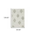 thumbnail image 2 of 8' X 11' Grey And Ivory Geometric Power Loom Stain Resistant Area Rug, 2 of 9