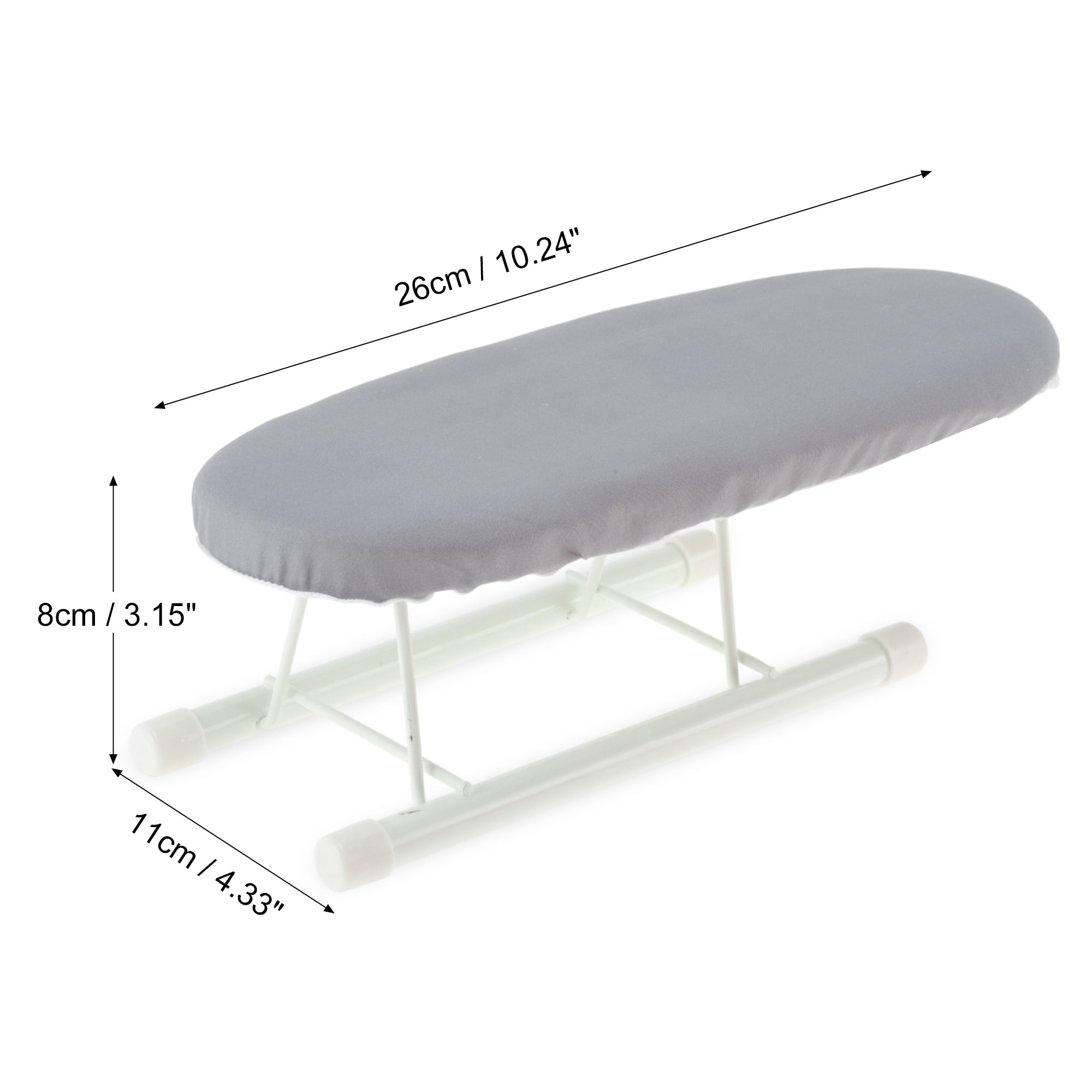 Unique Bargains Foldable Mini Ironing Board Small Travel Silver Tone