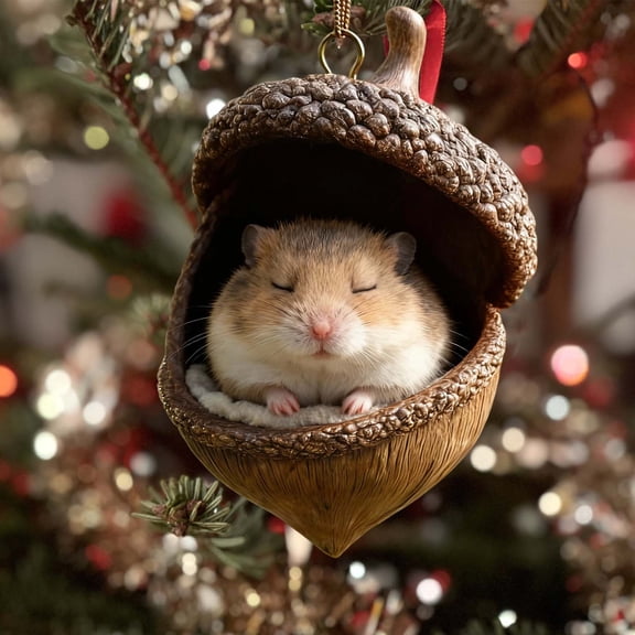 DcGZvy Farmhouse Christmas Woodland Christmas Decor, Forest Animals Acorn Ornament, Indoor Christmas Decor Christmas Party Favors(1PC)
