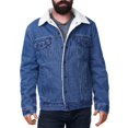 thumbnail image 4 of Alpine Swiss Mens Sherpa Lined Denim Jacket Classic Button Up Jean Trucker Coat, 4 of 7