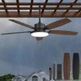 thumbnail image 3 of Lokivas 52in Waterproof Ceiling Fan with Light and Remote Control, IP65 , 6 Speed Quiet DC Motor for Patio, 3 of 5