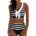 thumbnail image 2 of Trajes de baño para mujer, moda de primavera para mujer, conjunto de bikini de color liso, trajes de baño para mujer, trajes de baño para mujer, traje de baño para mujer, trajes de baño de moda de pla, 2 of 3