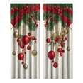 thumbnail image 2 of 2 Pack Christmas Red Snowflake Curtains, Washable Semi Sheer Festive Window Drapes For Living Room Xmas Party Home Decoration, 2 of 6