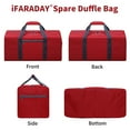 thumbnail image 6 of IFARADAY 22" Foldable Travel Duffel Bag, Red, 6 of 7