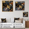thumbnail image 4 of Designart "Gold and Black Mosaic Patterns II" Abstract Framed Wall Art Decor - Modern Gold Abstract Tile Entryway Framed Wall Art Print, 4 of 6