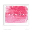 thumbnail image 1 of Please Sign Pink Watercolor Wedding Party Signs, 1 of 1