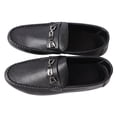 thumbnail image 3 of Zapatos de hombre sin cordones de piel sintética, informales, a la moda, ligeros, antideslizantes, con hebilla, de caña baja, color negro, 44, 3 of 14