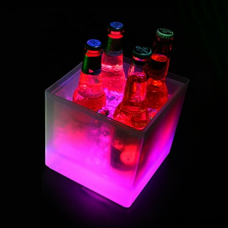 

QIEZHON Ice Bucket With LED Ice Bucket Double Layer For Beer Summer Cooling Rack