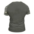 thumbnail image 4 of Men Summer Tops Men Small Long Sleeve Shirts Mens Tees Shirts Mens V Neck Casual Medium Short Sleeve Athletic Long Tee Clothe Set Athletic Tee Top Running S Tops Army Green M, 4 of 5