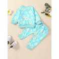 thumbnail image 3 of Suealasg Toddler Girl Spring Outfits Clothes 3M 6M 9M 12M 18M 24M Baby Girl Long Sleeve Floral Print Pullover + Pocket Pants Set 2Pcs Casual Autumn Clothing Set for Infant Newborn Girl, 3 of 9