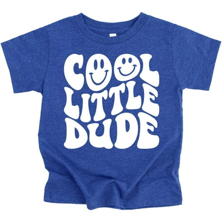 

Cool Little Dude Retro Smiley Shirt Vintage Royal Shirt 12 Months