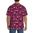thumbnail image 3 of Honeii Festive Flamingos for Men's Short-Sleeved Button-Up Collared Shirt Featuring A Pocket, Perfect for Beach Vacations, And Travel Adventures.-XX-Large, 3 of 5