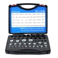 thumbnail image 1 of Tignapoo 44-Piece Thread Gauge Set for Nuts and Bolts - 23 SAE & 21 Metric Sizes - Compact Design for Tight Spaces - Black & Silver - Plastic Case Included, 1 of 6