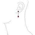 thumbnail image 3 of Bling Jewelry Womens Vintage Bridal Gemstone Chandelier Clip-On Earrings with CZ Teardrop Design, 3 of 6