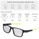 thumbnail image 3 of Armazón de gafas 8078 con lentes planos, material TR90 resistente y flexible, diseño moderno en negro mate con detalles verdes, ideal para cualquier tipo de rostro., 3 of 6