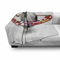 thumbnail image 3 of World Soft Flannel Fleece Blanket, Earth Planet and Orbit with National Flags International Composition with Countries, Cozy Plush for Indoor and Outdoor Use, 70" x 90", Multicolor, by Ambesonne, 3 of 6