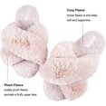 thumbnail image 2 of Chaussons en Polaire Douce à Bande Croisée pour Femmes Intérieur Ou Extérieur, 2 of 4