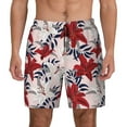 thumbnail image 2 of Goofa Lilies Flowers Printed Men's Swim Trunks Board Shorts Quick Dry Mens Swimming Trunks with Compression Liner,Breathable Fit Hawaii Beach Shorts-X-Large, 2 of 9