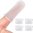 thumbnail image 1 of ziyahi Soft Silicone Pet Finger Toothbrush Tooth Cleaner Dog Cat Tooth Cleaning Brush, 1 of 9