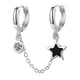 thumbnail image 2 of Qarigey Pendientes de aro, pendientes de cadena delicados a la moda, estrella encantadora que combina con todo, accesorios de joyería para Type3, 2 of 6