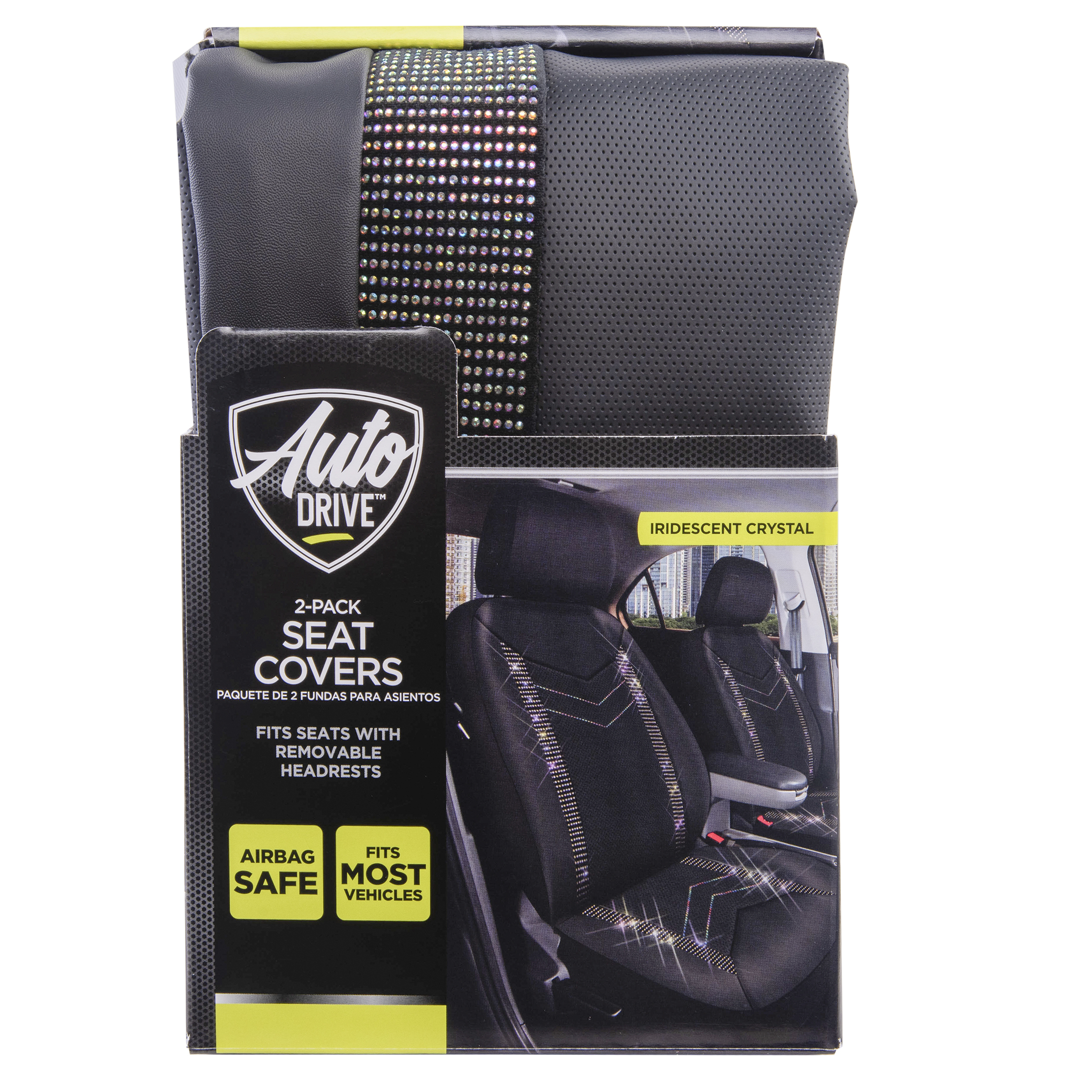 Auto Drive Rainbow Crystal Faux Leather Seat Covers photo 3