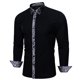 thumbnail image 4 of Camisa de vestir Barry.Wang negra para hombre de manga larga de negocios, 4 of 5