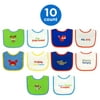 Neat Solutions Cotton and Polyester Baby Bib, 10pk Boys