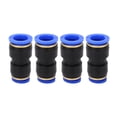 thumbnail image 1 of Connecteurs Pneumatiques à Dégagement Rapide, 4pcs 4/7 Po 2/5 Po Raccords de Conduite d'Air Droite, 1 of 8