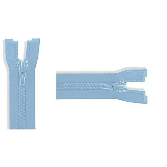 Nylon Coil #8 YKK Heavy Weight Jacket Separating Zipper - Choose Your Length - Color: Candy Blue #542 - Made in The United States (1 Zipper Per Pack)