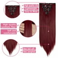 thumbnail image 3 of 7-piece 16 Clips Thick Curly Straight Full Head Clip in Double Weft Hair Extensions Wig for Women, 3 of 4