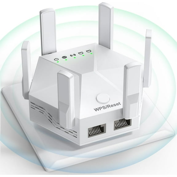 WiFi Extender Up to 10000 sq.ft Coverage, 1200Mbps Dual Band 5GHz/2.4GHz Long Range Wireless Internet Booster