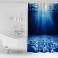 thumbnail image 4 of Blue Ocean Shower Curtains for Bathroom Waterproof Fabric Bath Curtains Decor Bath Tub Curtain Underwater Water Waves Seascape Nature Sea Decorative Shower Curtain Sets with 12 Hooks, 72x72 Inch, 4 of 6