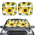 thumbnail image 2 of Balery 2 Piece Sunflowers Car Windshield Sun Shade|Foldable Front Windshield Shade for Car Front Window for Most Sedans SUV Truck-Medium, 2 of 7