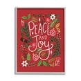 thumbnail image 4 of Stupell Industries Peace & Joy Holiday Botanicals Plants Modern Calligraphy Graphic Art Gray Framed Art Print Wall Art, Design by Louise Allen, 4 of 5