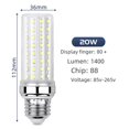 thumbnail image 1 of Bombilla LED de bajo consumo, bombilla de maíz, 16 W, 20 W, rosca E14, E27B22, protección IP20, eficiencia energética, 1 of 4