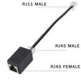 thumbnail image 3 of RJ45 Female to RJ11 Male Adapter for Ethernet Cable Extender Converter Adapter Cable,Inline Coupler RJ45 Ethernet Splitter, RJ45 Network Splitter Cable, 3 of 5
