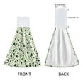 thumbnail image 3 of Yayeee Kitchen Hanging Hand Towels Set of 2 with Loop Bathroom Absorbent Tie Towel, Green Triangles Pattern, 3 of 7