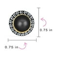 thumbnail image 5 of Bling Jewelry Womens Balinese Button Style Clip-On Earrings with Simulated Black Onyx for Non Pierced, 5 of 5