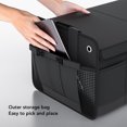 thumbnail image 3 of Storage Box, Car Trunk Storage Organizer Foldable Removable Lid Waterproof 3 Compartments Oxford Cloth  for Sedan, 3 of 7