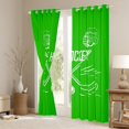 thumbnail image 3 of Manfei Ice Hockey Blackout Curtains Set of 2 (52x84 Each),Sport Game Gamer Window Curtains,Green White Curtains and Drapes For Teens,Ultra Soft Home Decor, 3 of 6
