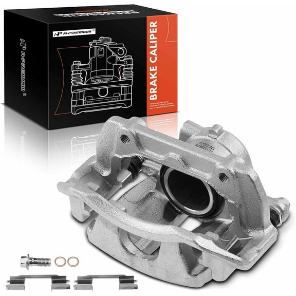 A-Premium Disc Brake Caliper Assembly with Bracket Compatible with Select Mercedes-Benz Models - C240 2003-2005, C280 2006-2007, C320 2003-2005, C350 2006-2007 - Front Left Driver Side